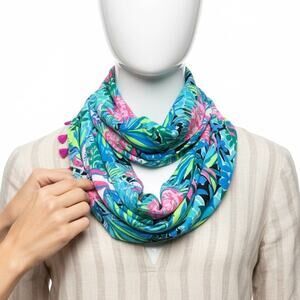 Lilly Pulitzer Resort Infinity Loop Scarf NWT OS Onyx You Me And Giraffee